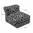 Pemberly Row Handmade Transitional Outdoor Black Accent Pouf