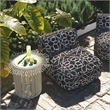 Pemberly Row Handmade Transitional Outdoor Black Accent Pouf