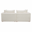 Pemberly Row Handmade Contemporary Cream Upholstered Loveseat