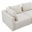 Pemberly Row Handmade Contemporary Cream Upholstered Loveseat