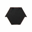 Pemberly Row Contemporary Prism Velvet & Glass Wall Mirror in Terracotta