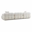 Pemberly Row Transitional Cream Vegan Shearling Modular Sofa