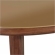 Pemberly Row Contemporary Walnut and Glass Round Coffee Table