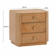 Pemberly Row Handmade Contemporary Natural Birdseye Maple Nightstand