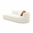 Pemberly Row Transitional Cream Boucle Modular Right-Arm Facing Loveseat