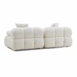 Pemberly Row Transitional Cream Vegan Shearling Modular Loveseat