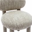 Pemberly Row Contemporary Beige Knubby Performance Fabric Side Chair