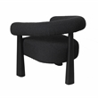 Pemberly Row Contemporary Black Performance Boucle Accent Chair