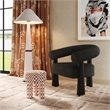 Pemberly Row Contemporary Black Performance Boucle Accent Chair
