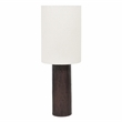Pemberly Row Contemporary Boucle & Hammered Bronze Metal Floor Lamp