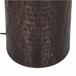 Pemberly Row Contemporary Boucle & Hammered Bronze Metal Floor Lamp