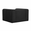 Pemberly Row Contemporary Fluffy Oversized Black Corduroy Armchair