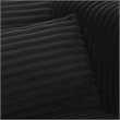 Pemberly Row Contemporary Fluffy Oversized Black Corduroy Armchair