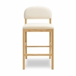 Pemberly Row Transitional Cream Performance Velvet Counter Stool