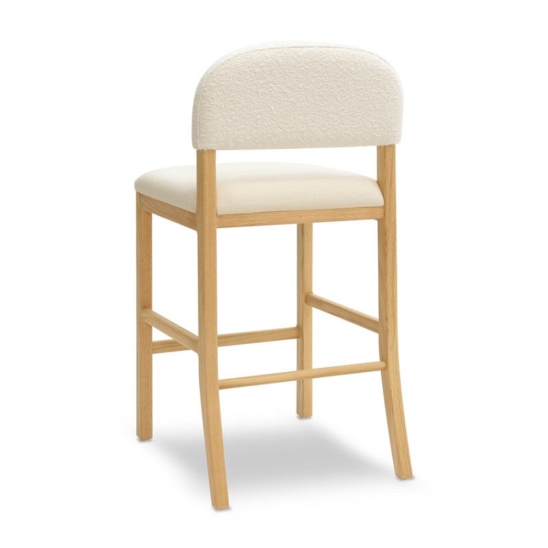 Pemberly Row Transitional Cream Performance Velvet Counter Stool