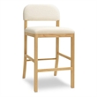 Pemberly Row Transitional Cream Performance Velvet Counter Stool