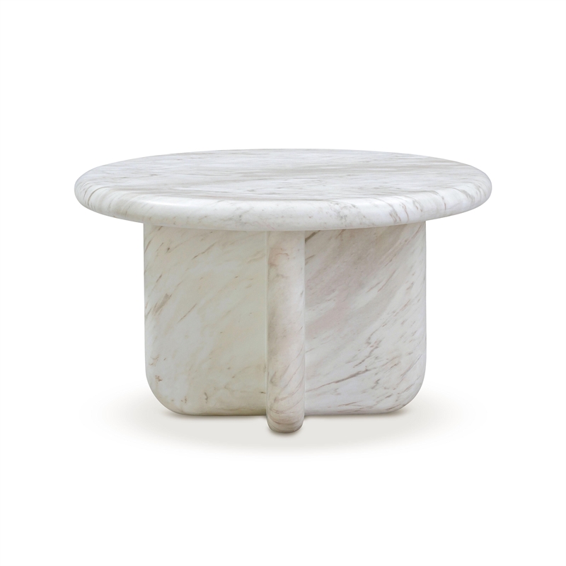 Pemberly Row Contemporary Nesting Indoor/Outdoor Marble Coffee Tables