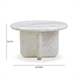 Pemberly Row Contemporary Nesting Indoor/Outdoor Marble Coffee Tables