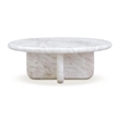 Pemberly Row Contemporary Nesting Indoor/Outdoor Marble Coffee Tables