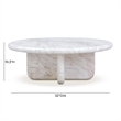 Pemberly Row Contemporary Nesting Indoor/Outdoor Marble Coffee Tables