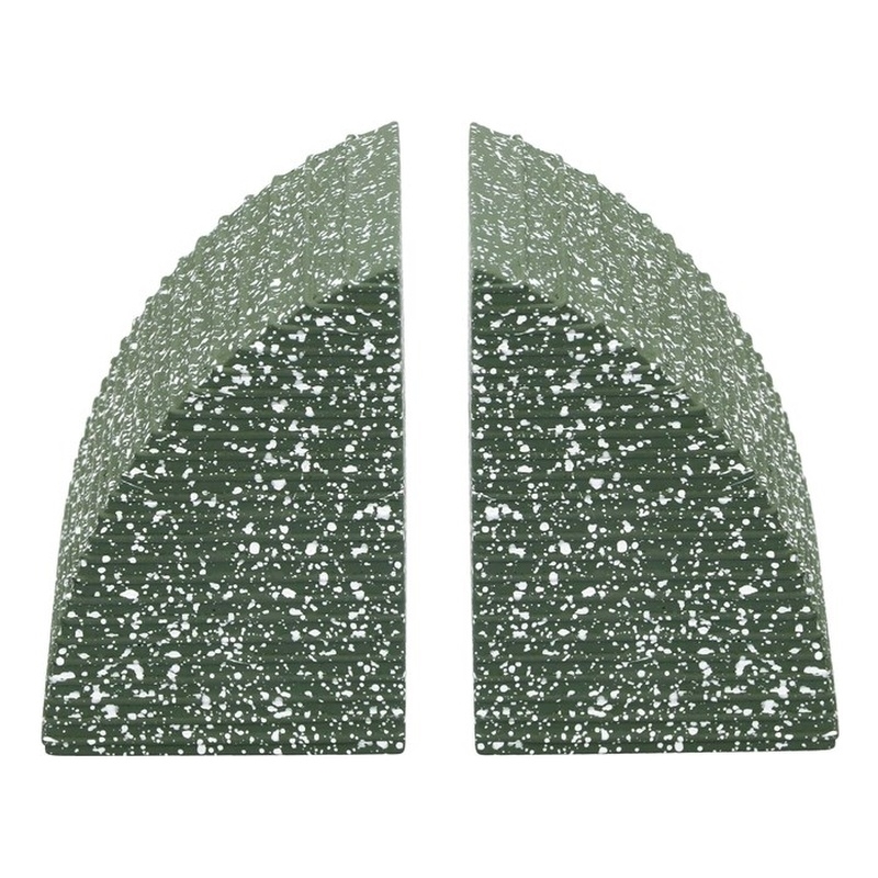 Pemberly Row Modern Transitional Handcrafted Green Arc Bookends