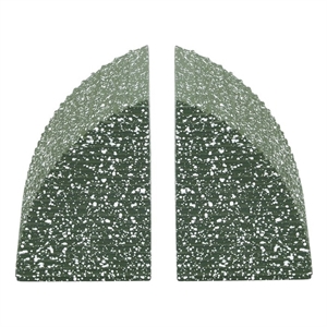 Pemberly Row Modern Transitional Handcrafted Green Arc Bookends