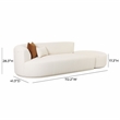 Pemberly Row Cream Boucle 2-Piece Chaise Modular Left-Arm Facing Sofa