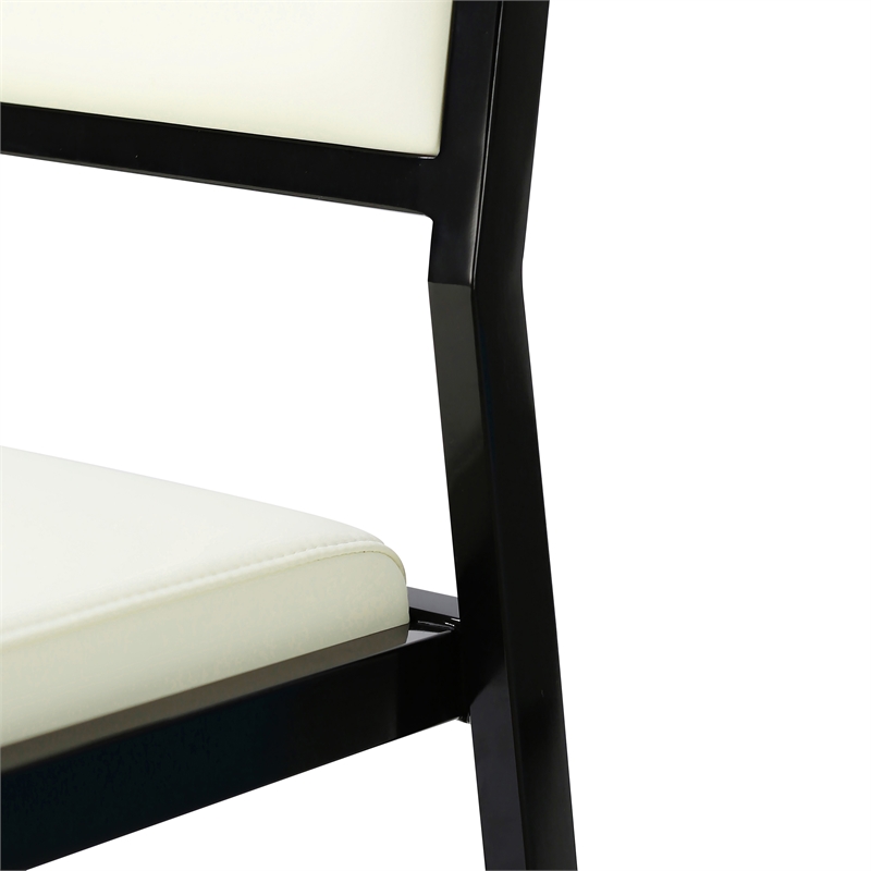 Pemberly Row Cream Performance Vegan Leather Stackable Stool - Set of 2