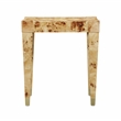 Pemberly Row Engineered Wood Burl End Table in Natural Brown