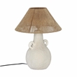 Pemberly Row Transitional Natural & White Ceramic Table Lamp