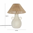 Pemberly Row Transitional Natural & White Ceramic Table Lamp