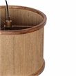 Pemberly Row Transitional Natural Mango Wood and Jute Pendant Lamp