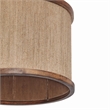 Pemberly Row Transitional Natural Mango Wood and Jute Pendant Lamp