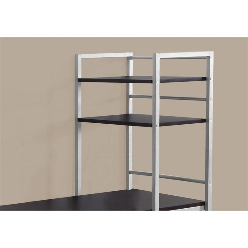 Pemberly Row Computer Desk Home Office Laptop Storage Shelves 48