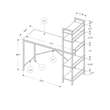 Pemberly Row Computer Desk Home Office Laptop Storage Shelves 48