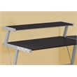 Pemberly Row Corner Computer Desk Home Office L-Shape Metal Brown Grey