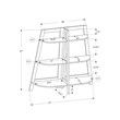 Pemberly Row Bookshelf Bookcase Etagere 3-Tier 48