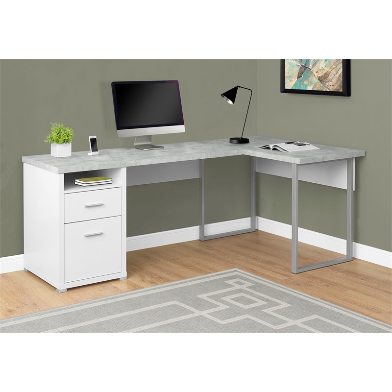 Pemberly Row Corner Computer Desk Home Office 80