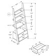 Pemberly Row Bookshelf Etagere Ladder 4-Tier 69