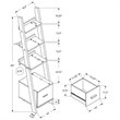 Pemberly Row Corner Bookshelf Etagere Ladder 69