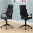 Pemberly Row Office Chair Swivel Ergonomic Armrests Computer Desk Metal Black