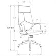 Pemberly Row Office Chair Swivel Ergonomic Armrests Computer Desk Metal Black