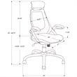 Pemberly Row Office Chair Swivel Ergonomic Armrests Computer Desk Metal Black