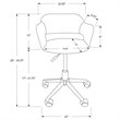 Pemberly Row Office Chair Swivel Ergonomic Armrests Computer Desk Metal Black