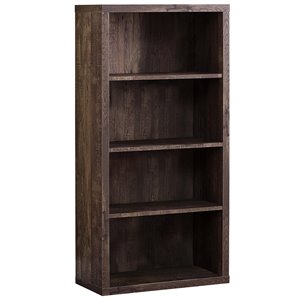 Pemberly Row Bookshelf Bookcase Etagere 5-Tier 48&quotH Office/Bedroom in Brown