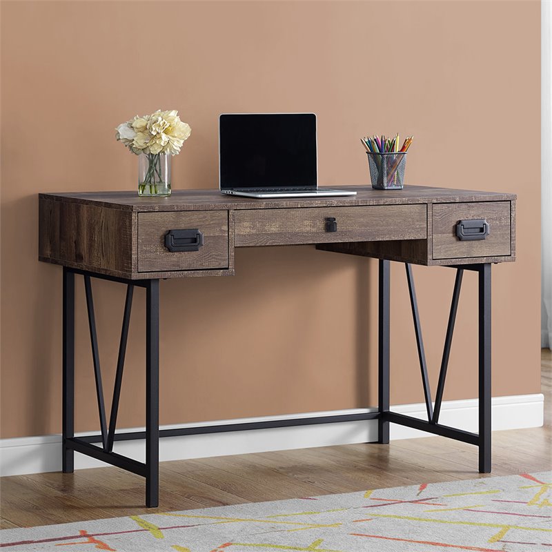 Pemberly Row Computer Desk Home Office Laptop Storage Drawers 48