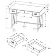 Pemberly Row Computer Desk Home Office Laptop Storage Drawers 48
