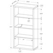 Pemberly Row Bookshelf Bookcase Etagere 5-Tier 48