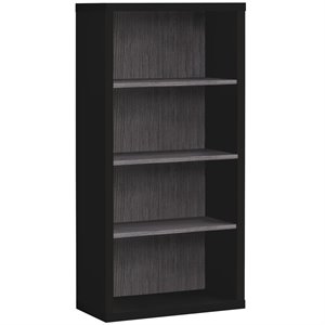 Pemberly Row Bookshelf Bookcase Etagere 5-Tier 48&quotH Office/Bedroom in Black
