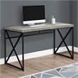 Pemberly Row Computer Desk Home Office Laptop Metal Laminate Grey Black